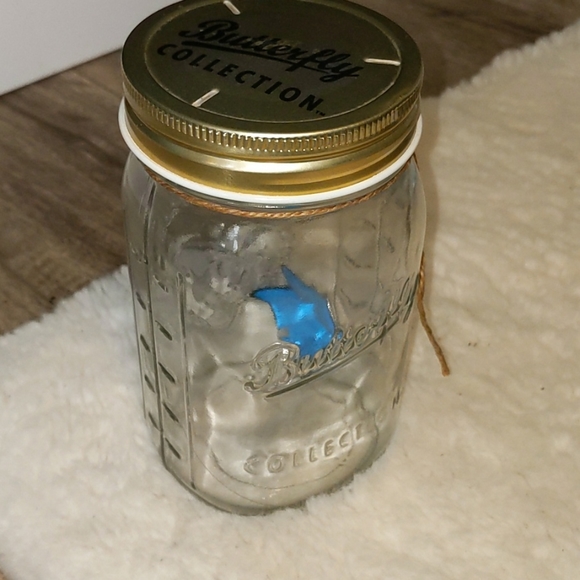 Fake Blue Butterfly in a jar - Picture 1 of 4